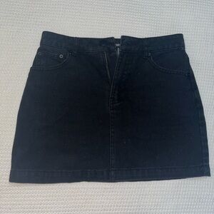 Forever 21 Black Denim Mini Skirt